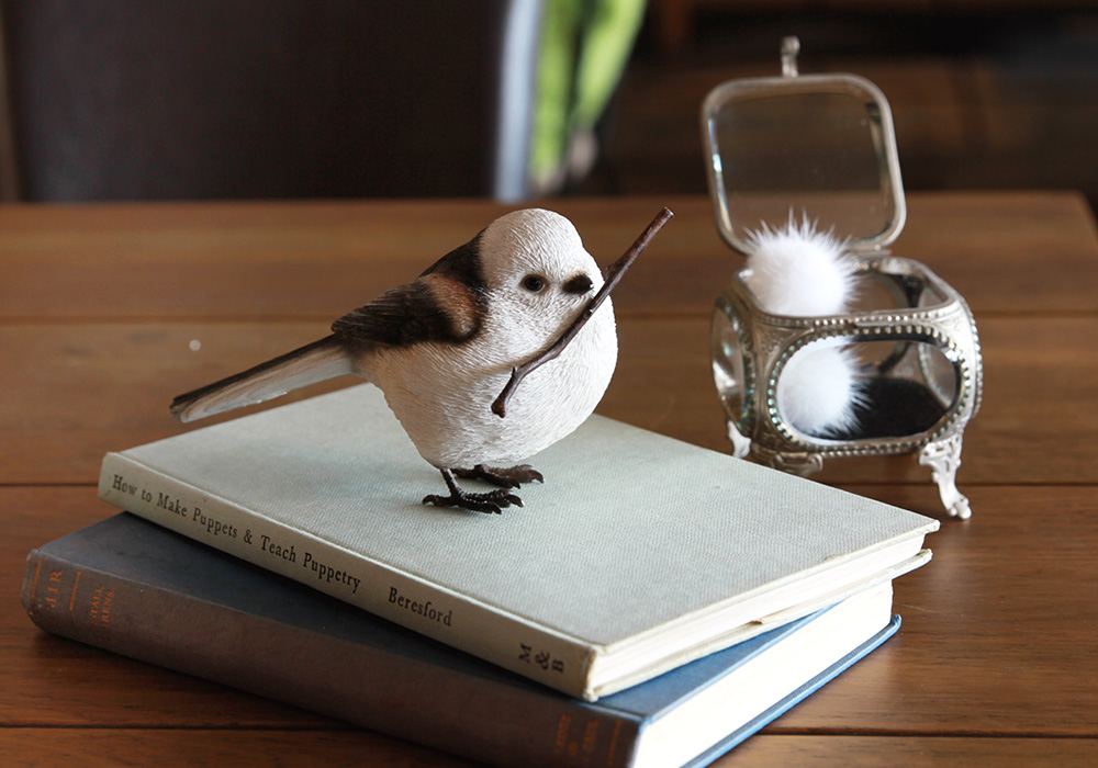 リアルなシマエナガのオブジェ BIRDIE BILL LONG-TAILED TIT（バーディ 