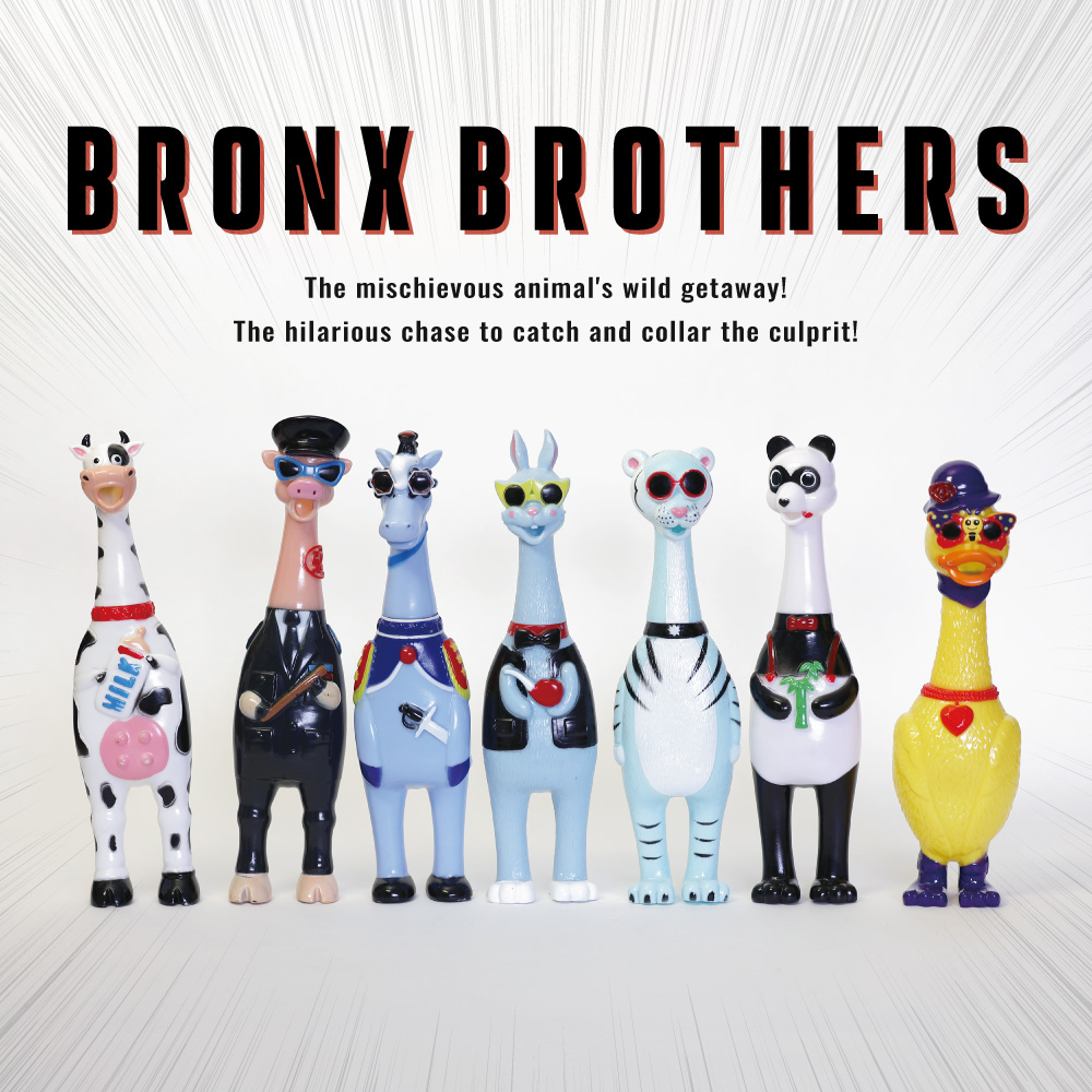 お腹を軽く押すとけたたましく鳴く、ユニークなおもちゃ BRONX BROTHERS（ブロンクス ブラザーズ）