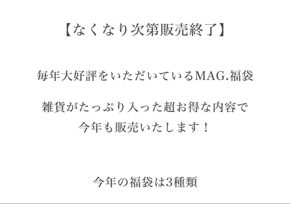 【予約商品】なくなり次第販売終了！今年も超お得！雑貨がたっぷり入った MAG.福袋2025のイメージ写真02