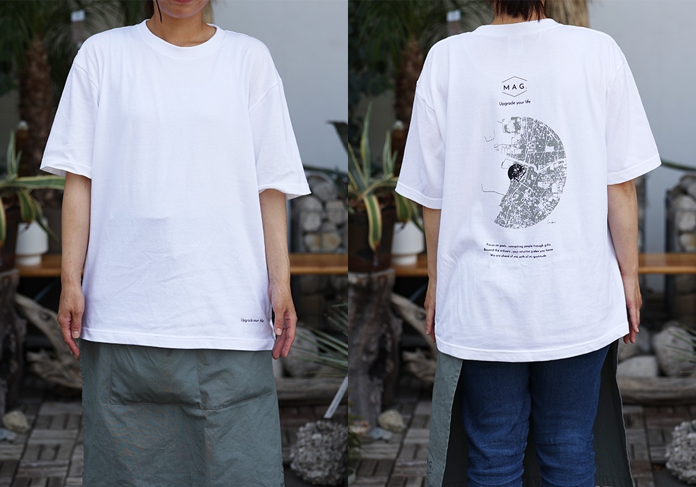 【MAG.オリジナル】Tシャツ CIRCLE MAP ホワイトのイメージ写真01