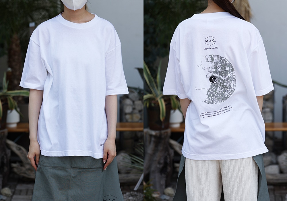 【MAG.オリジナル】Tシャツ CIRCLE MAP ホワイトのイメージ写真02