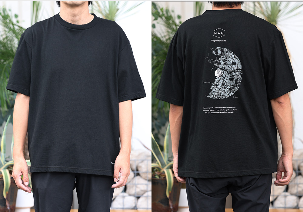 【MAG.オリジナル】Tシャツ CIRCLE MAP ブラックのイメージ写真02