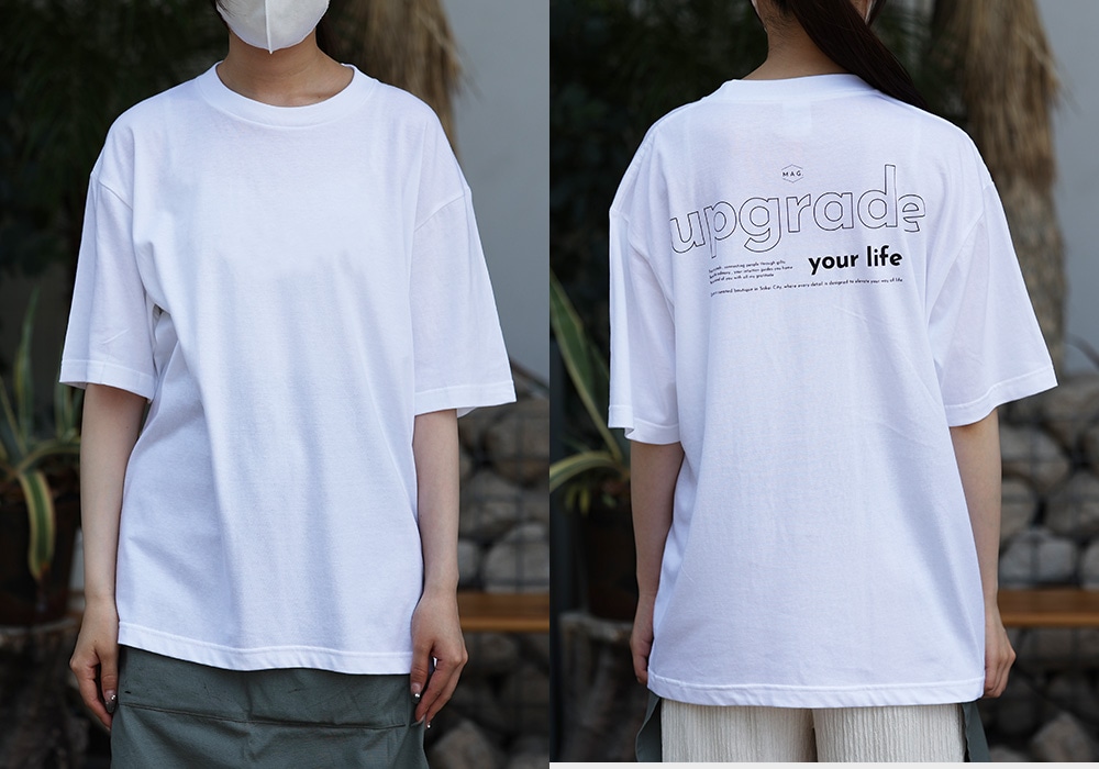 【MAG.オリジナル】Tシャツ EDGE ホワイト：162cm / Sサイズのイメージ写真