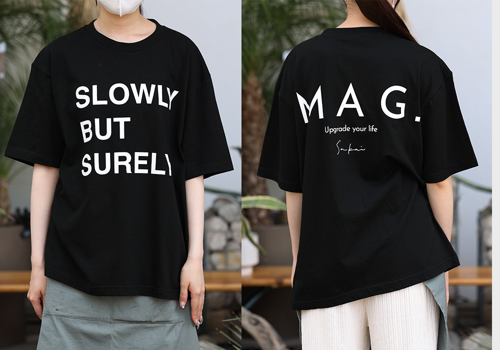 【MAG.オリジナル】Tシャツ SLOWLY BUT SURELY ブラック：162cm / Sサイズのイメージ写真