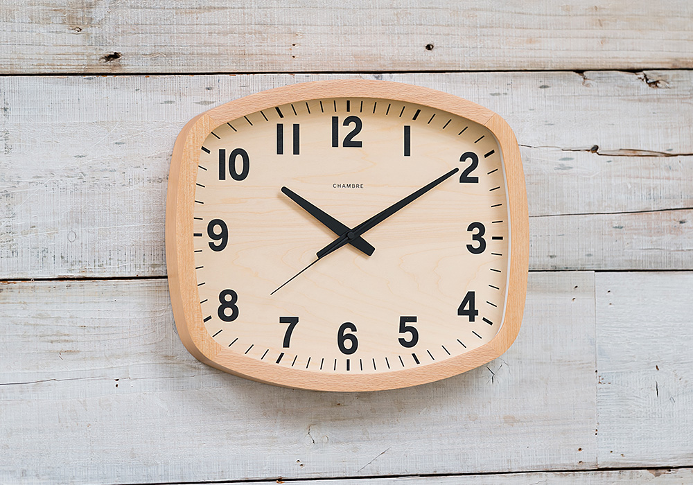 CHAMBRE R-SQUARE CLOCK（シャンブル アールスクエアクロック）BEECHのイメージ写真03