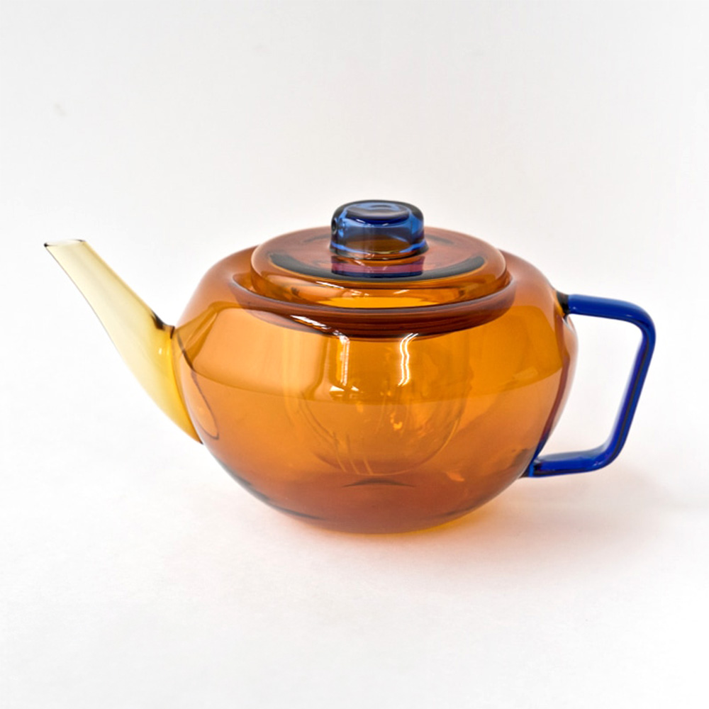 GLASS TEA POT（グラス ティーポット）Amber x Blue