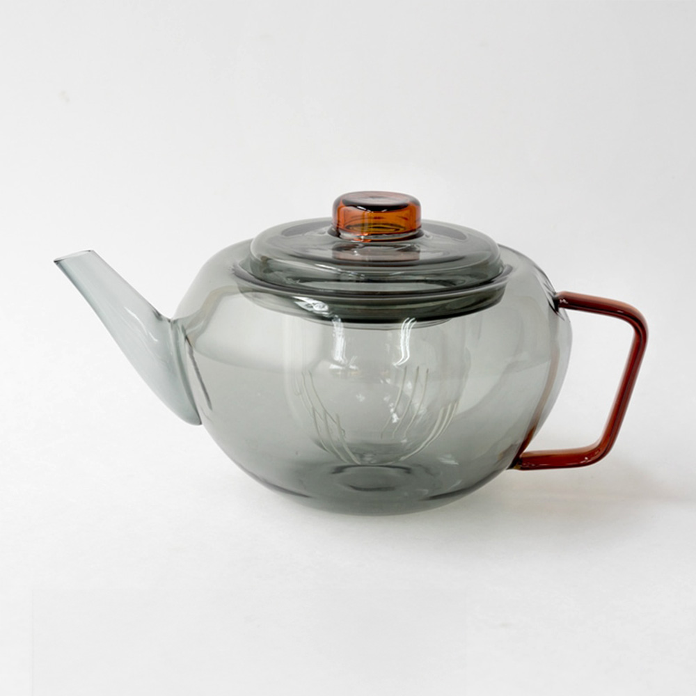 GLASS TEA POT（グラス ティーポット）Gray x Amber