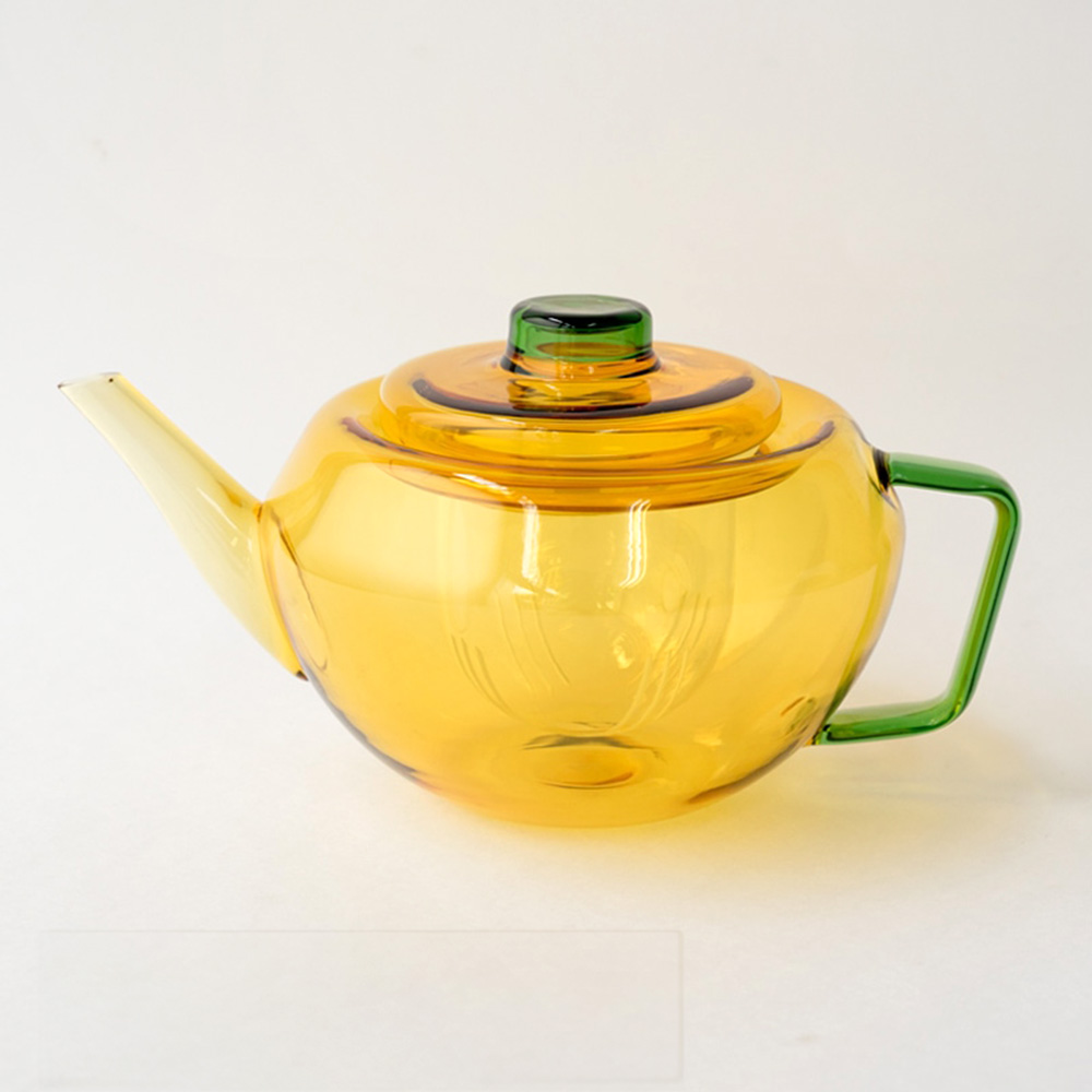 GLASS TEA POT（グラス ティーポット）Yellow x Green