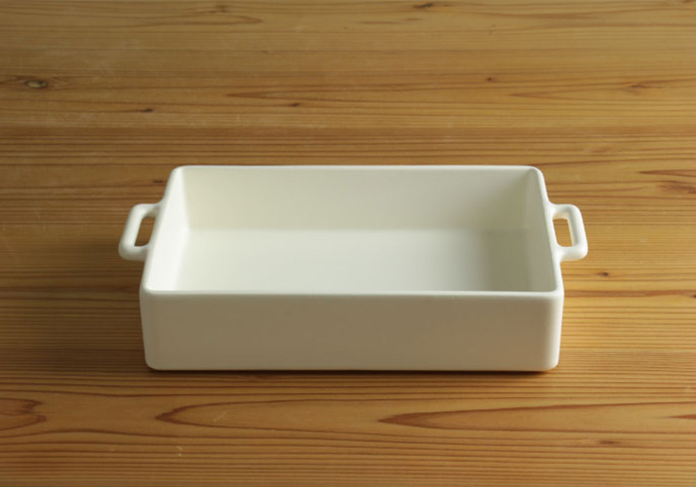 たっぷり容量 かんたんオーブン調理皿 グリル皿（小）白のイメージ写真