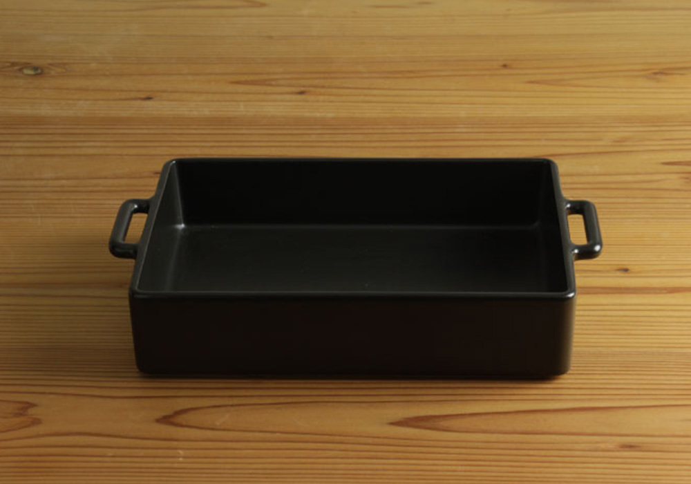 たっぷり容量 かんたんオーブン調理皿 グリル皿（小）黒のイメージ写真