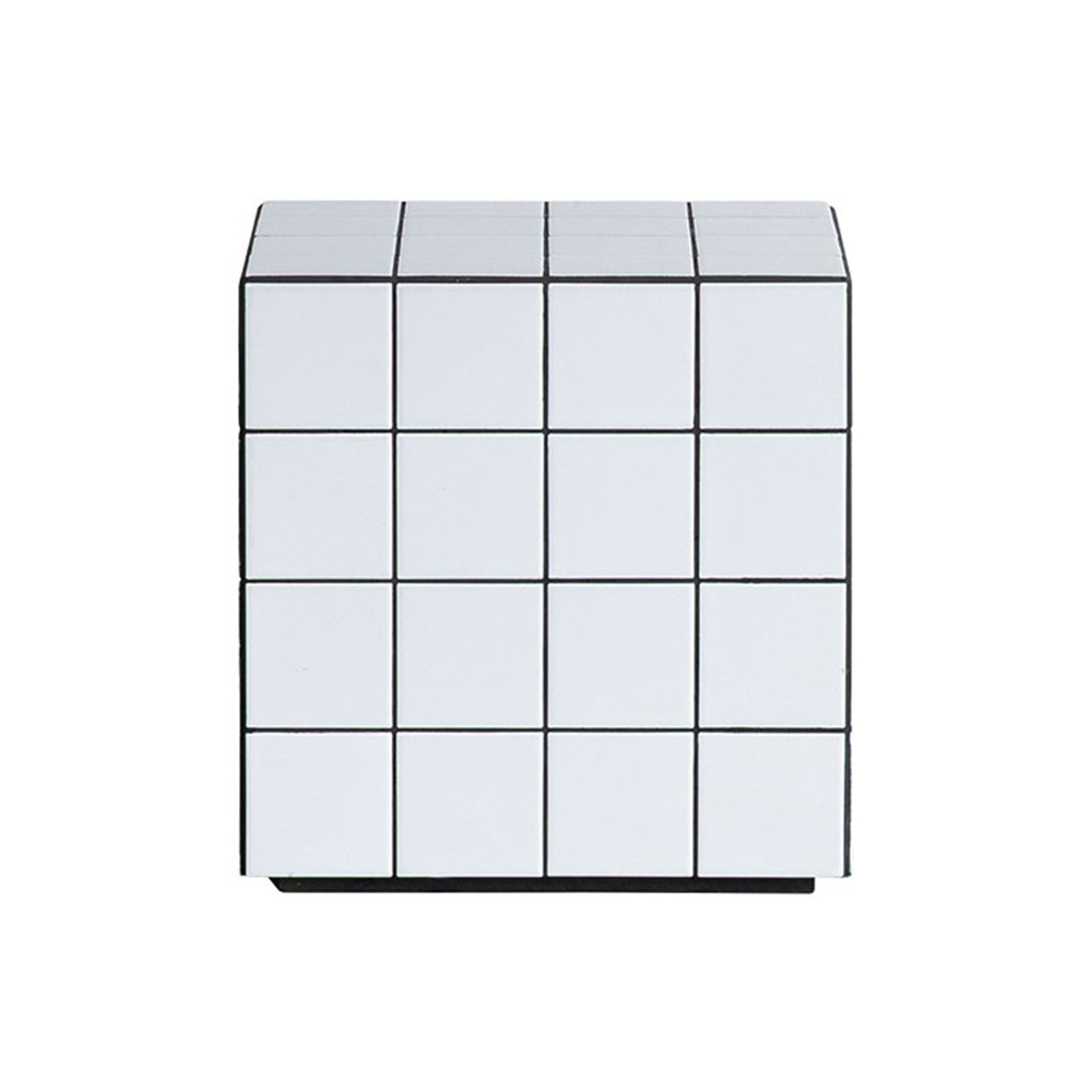 テラ サイドテーブル キューブ型 ホワイト 02