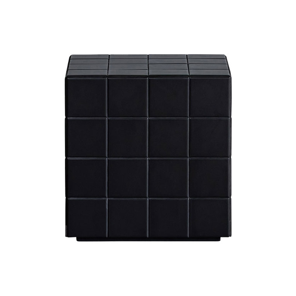 テラ サイドテーブル キューブ型 ブラック 02