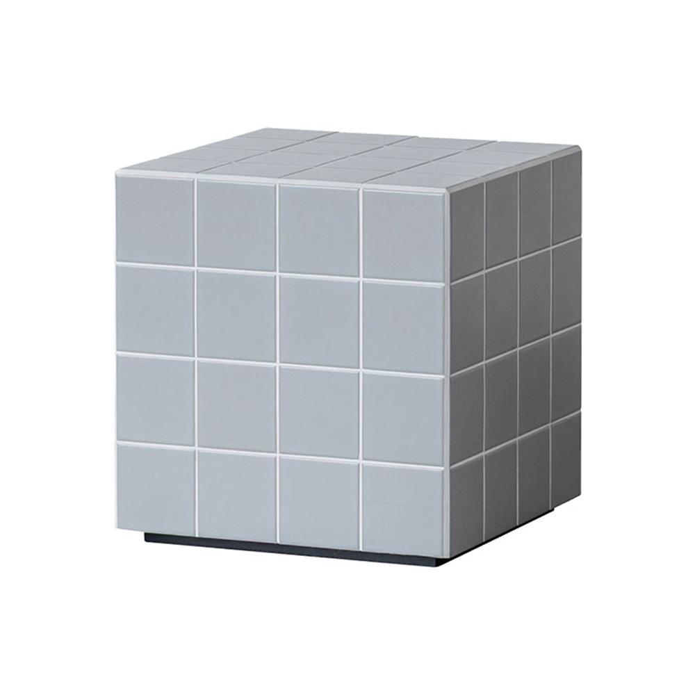 テラ サイドテーブル キューブ型 グレー 01