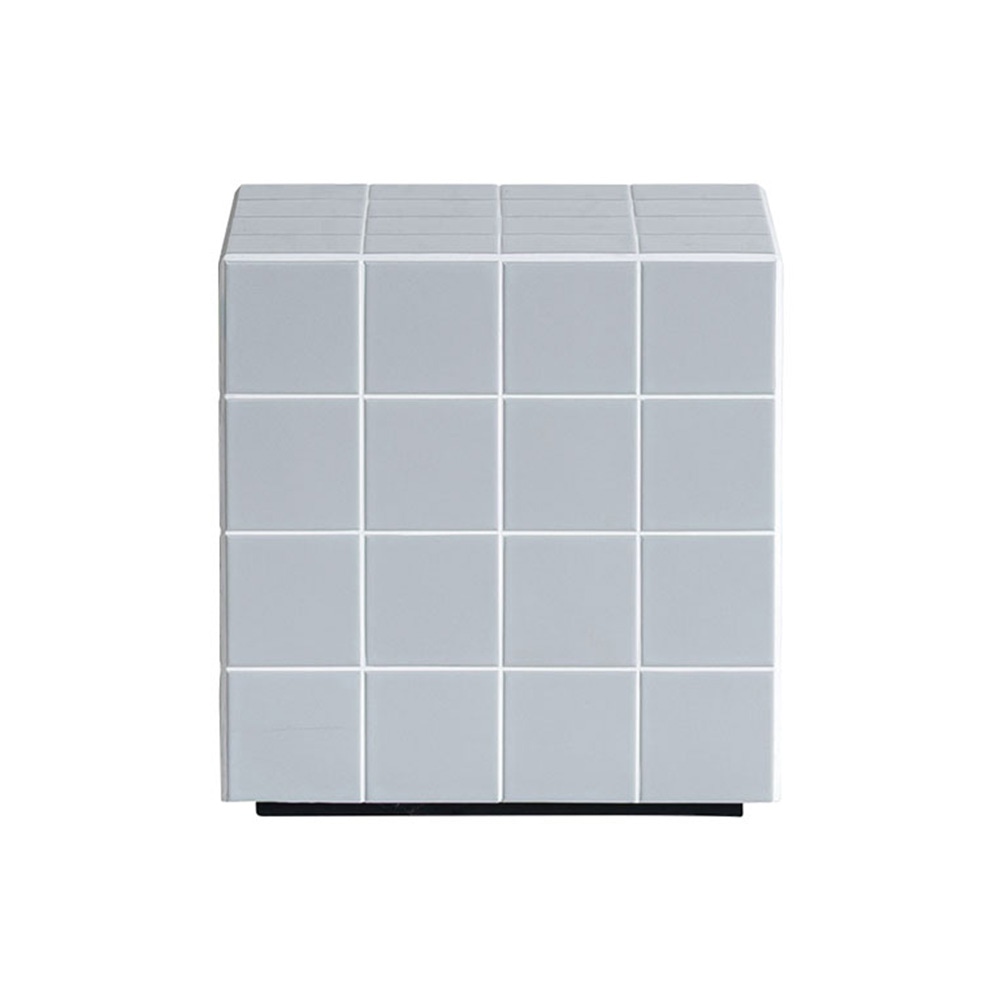 テラ サイドテーブル キューブ型 グレー 02