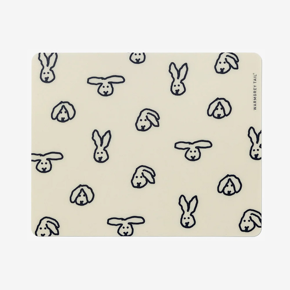 WARMGREY TAIL BUNNY BUNNY MOUSE PAD IVORYのイメージ写真