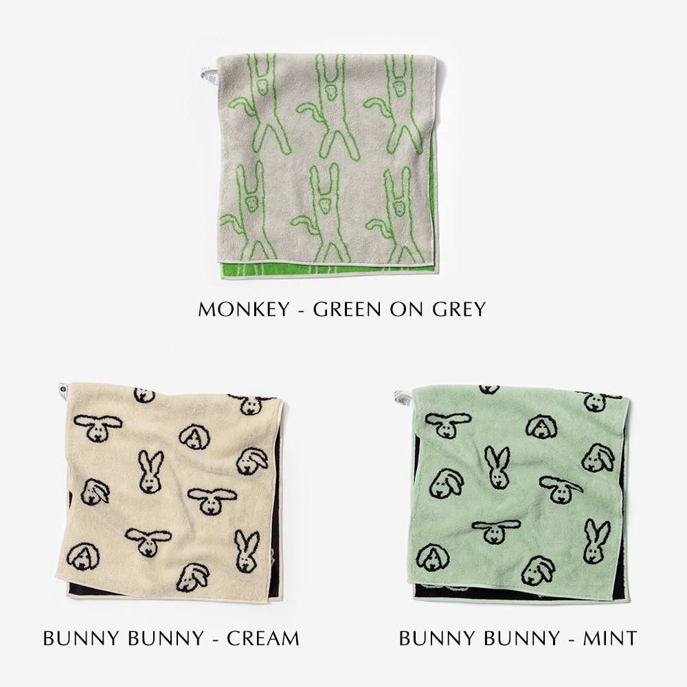 WARMGREY TAIL FACE TOWELのバリエーション