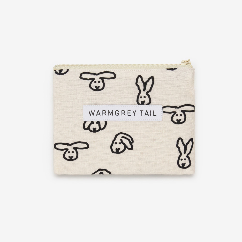 WARMGREY TAIL FLAT POUCH BUNNY BUNNY - IVORY／Sのイメージ写真
