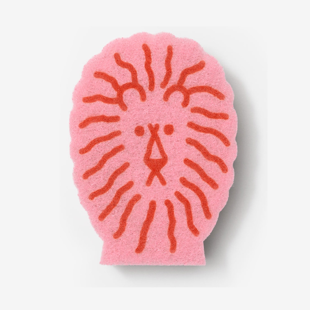 WARMGREY TAIL LION DISH SPONGE REDのイメージ写真