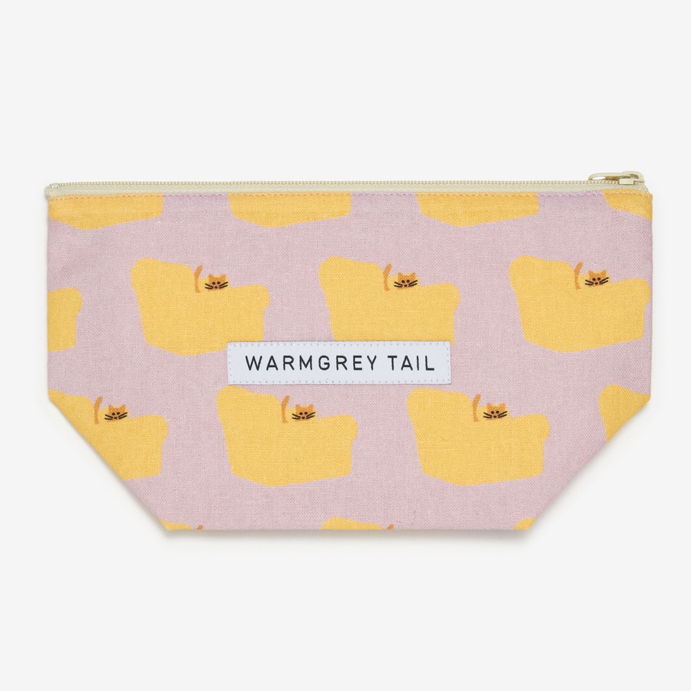 WARMGREY TAIL STANDING POUCH ARMCHAIR - YELLOW ON PINK／Lのイメージ写真