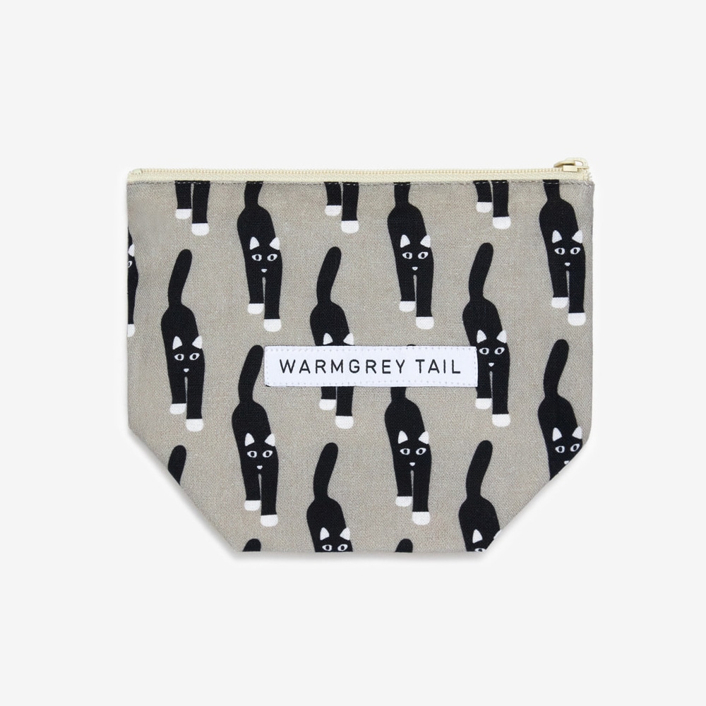 WARMGREY TAIL STANDING POUCH CAT COMING - GREY／Mのイメージ写真