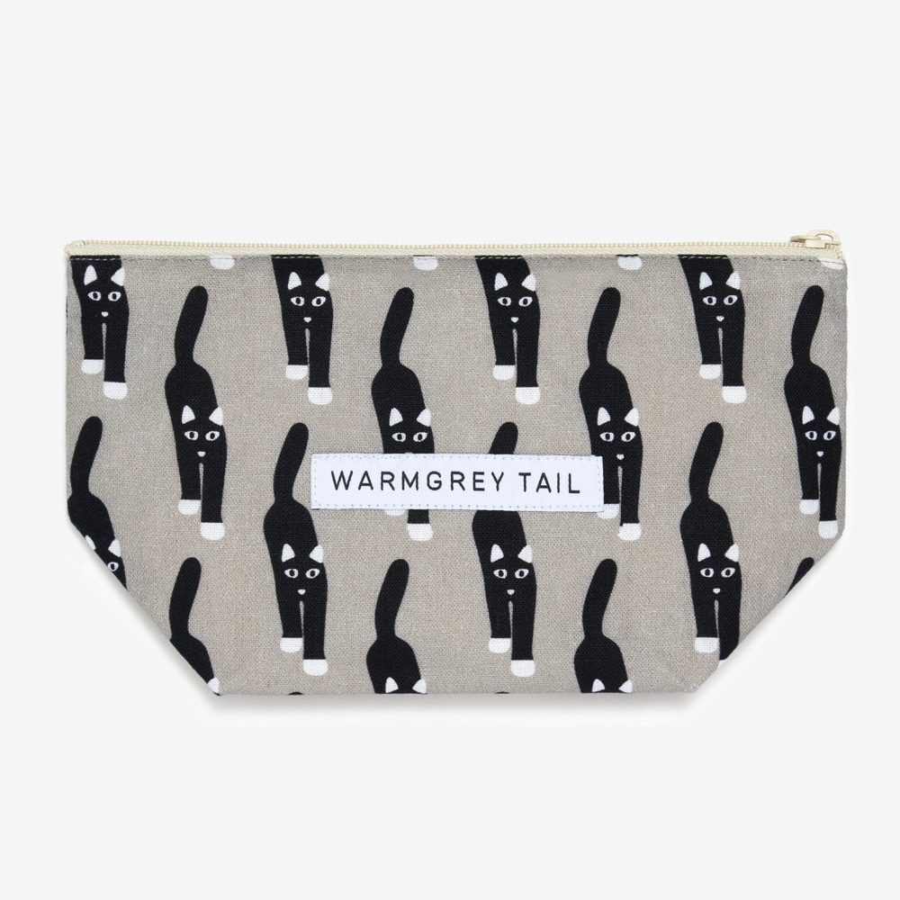 WARMGREY TAIL STANDING POUCH CAT COMING - GREY／Lのイメージ写真