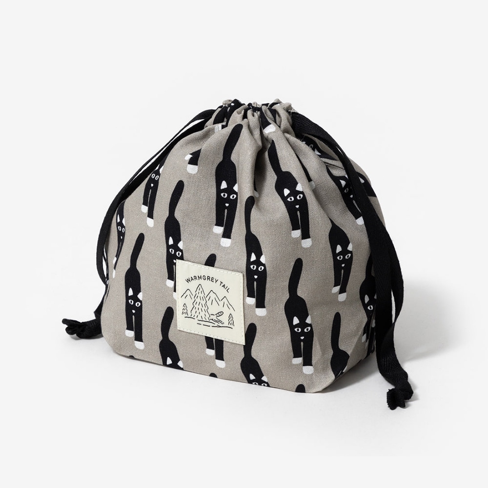 WARMGREY TAIL STRING POUCH CAT COMING - GREYのイメージ写真