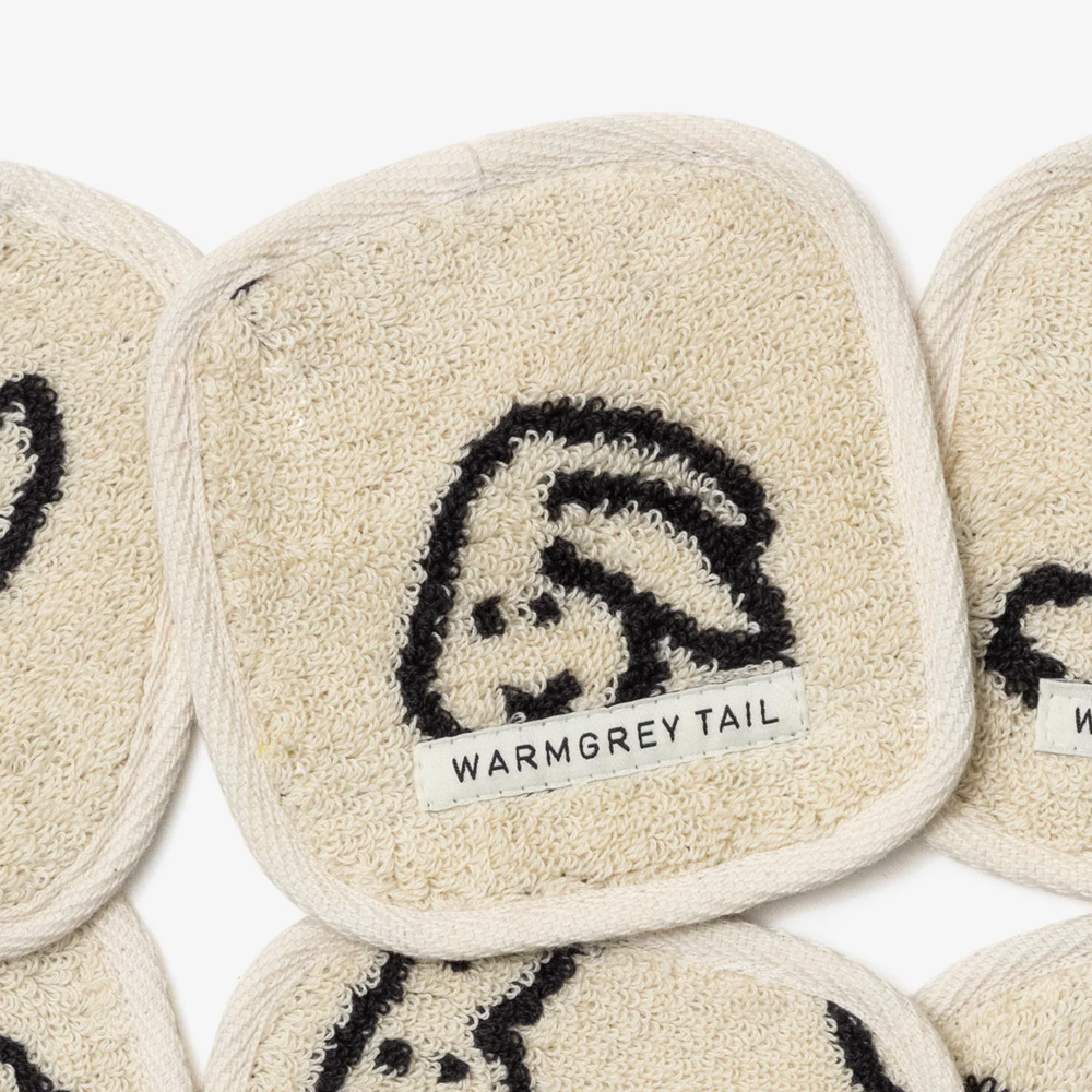 WARMGREY TAIL の TOWEL COASTER（タオルコースター）