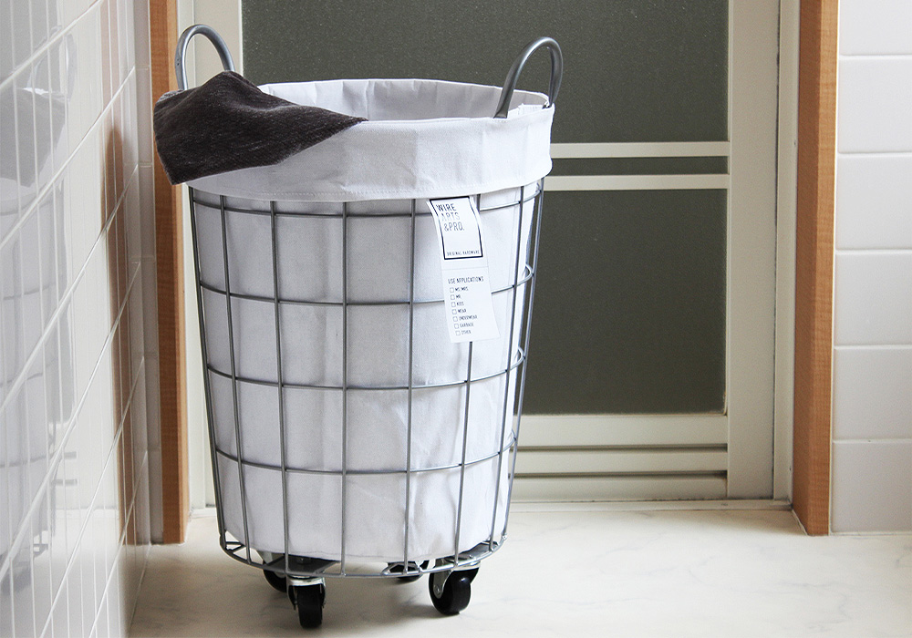 WIRE ARTS ＆ PRO.laundry ROUND BASKET WITH CASTER_33Lのイメージ写真01