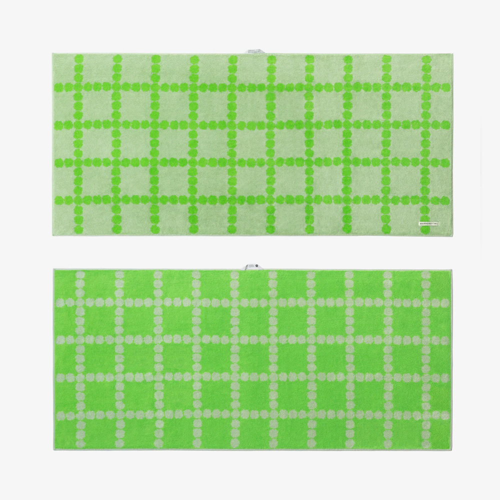 WARMGREY TAIL BIG TOWEL（ビッグタオル） BLOSSOM CHECK  - GREENのイメージ写真