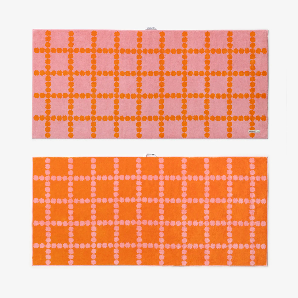 WARMGREY TAIL BIG TOWEL（ビッグタオル） BLOSSOM CHECK  - PINKのイメージ写真