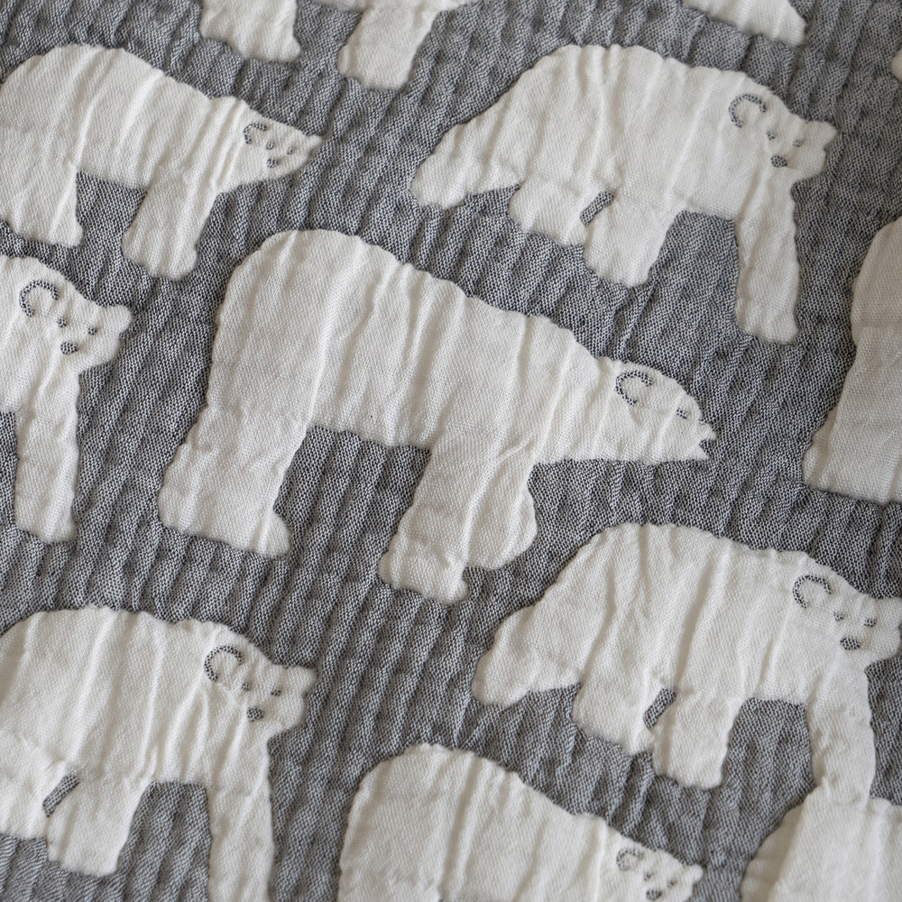 WARMGREY TAIL COTTON MODAL BLANKET POLAR BEARS - WARMGREYのイメージ写真03