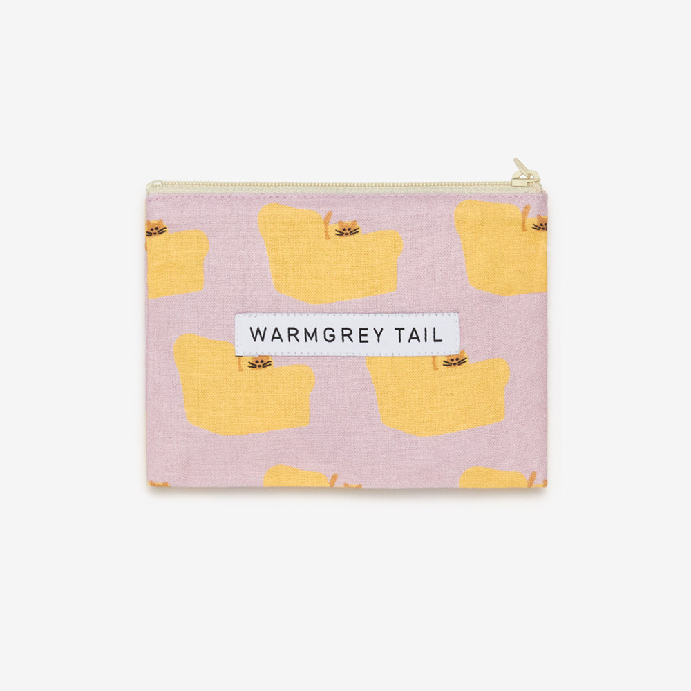 WARMGREY TAIL FLAT POUCH ARMCHAIR - YELLOW ON PINK/Sのイメージ写真