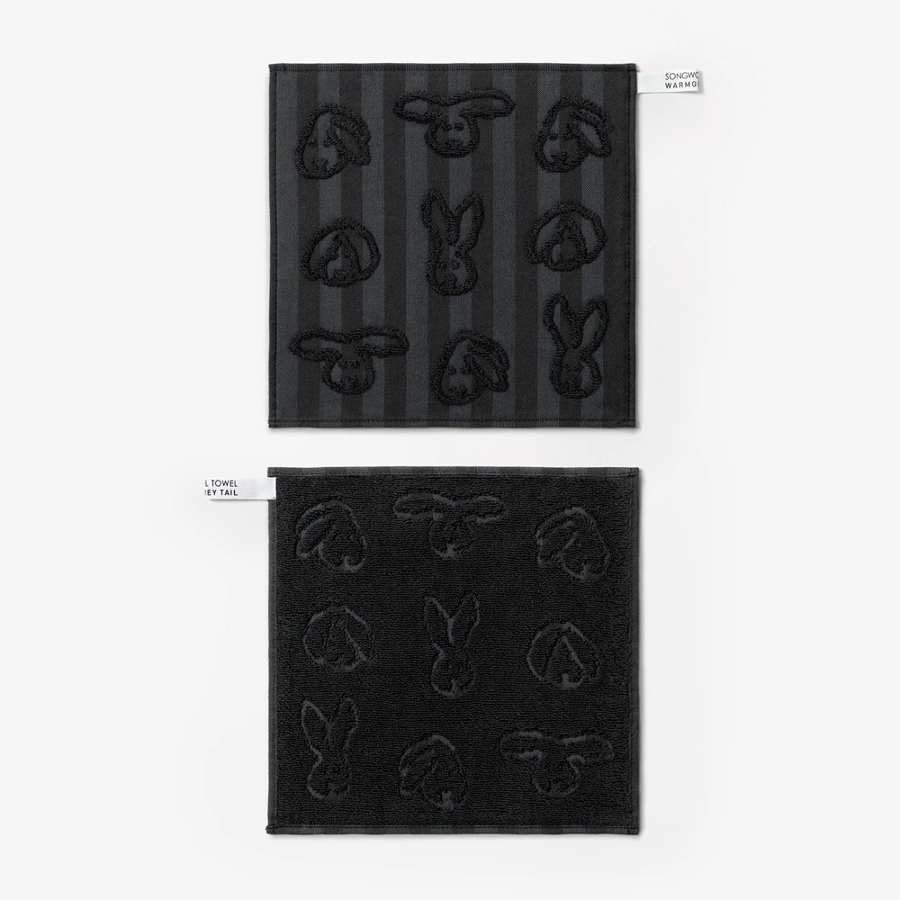 WARMGREY TAIL HAND CLOTH(ハンドクロス)BUNNY BUNNY - BLACKのイメージ03