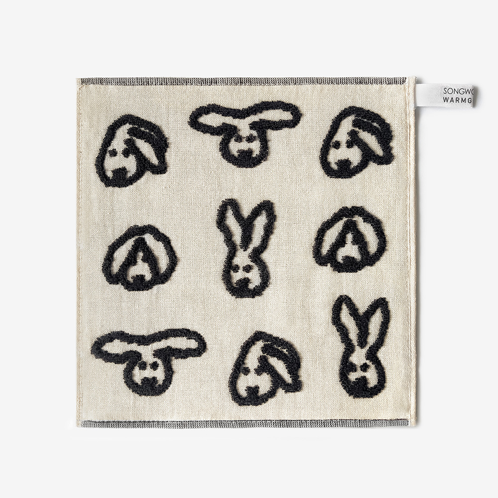 WARMGREY TAIL HAND CLOTH(ハンドクロス)BUNNY BUNNY - BLACK LINEのイメージ01
