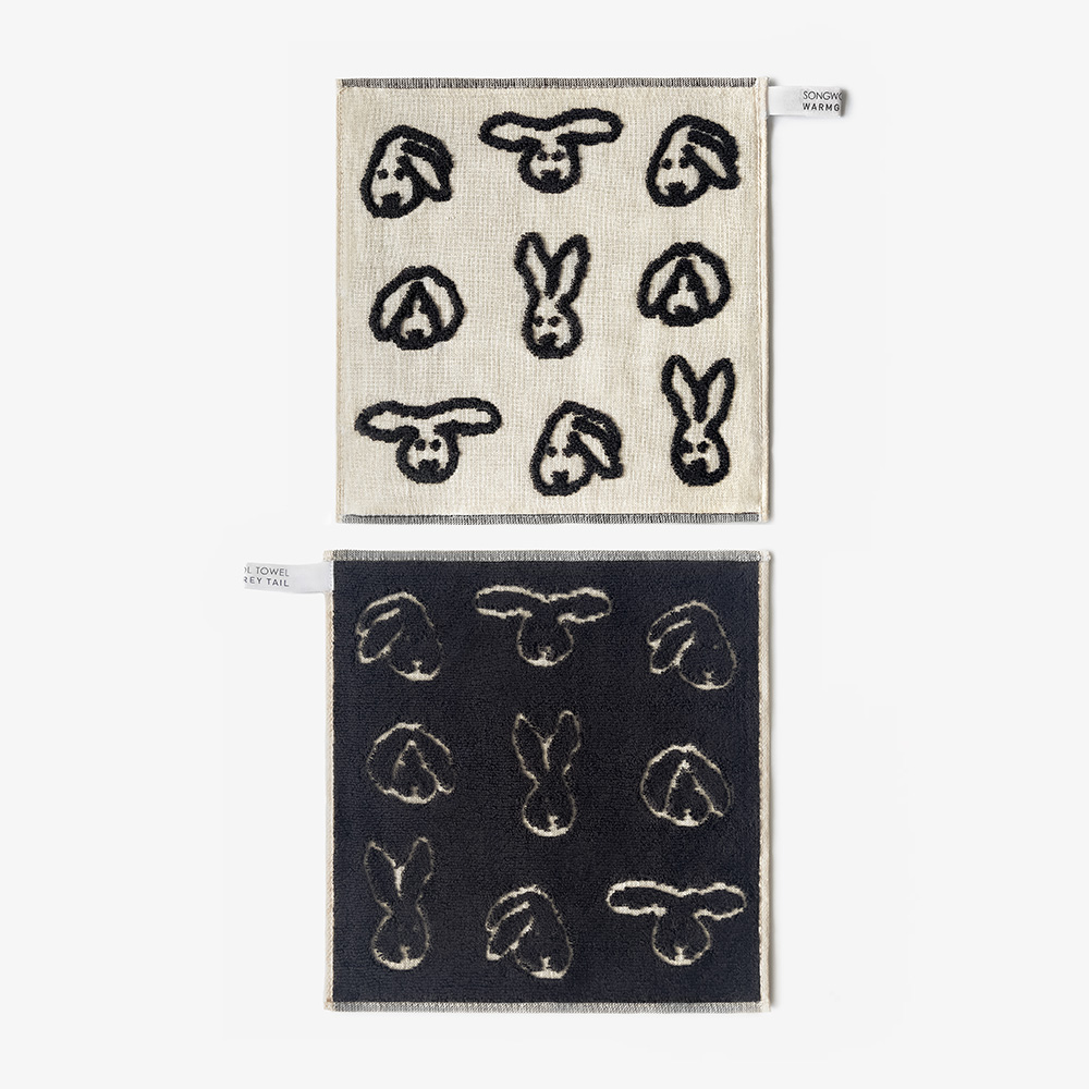 WARMGREY TAIL HAND CLOTH(ハンドクロス)BUNNY BUNNY - BLACK LINEのイメージ02