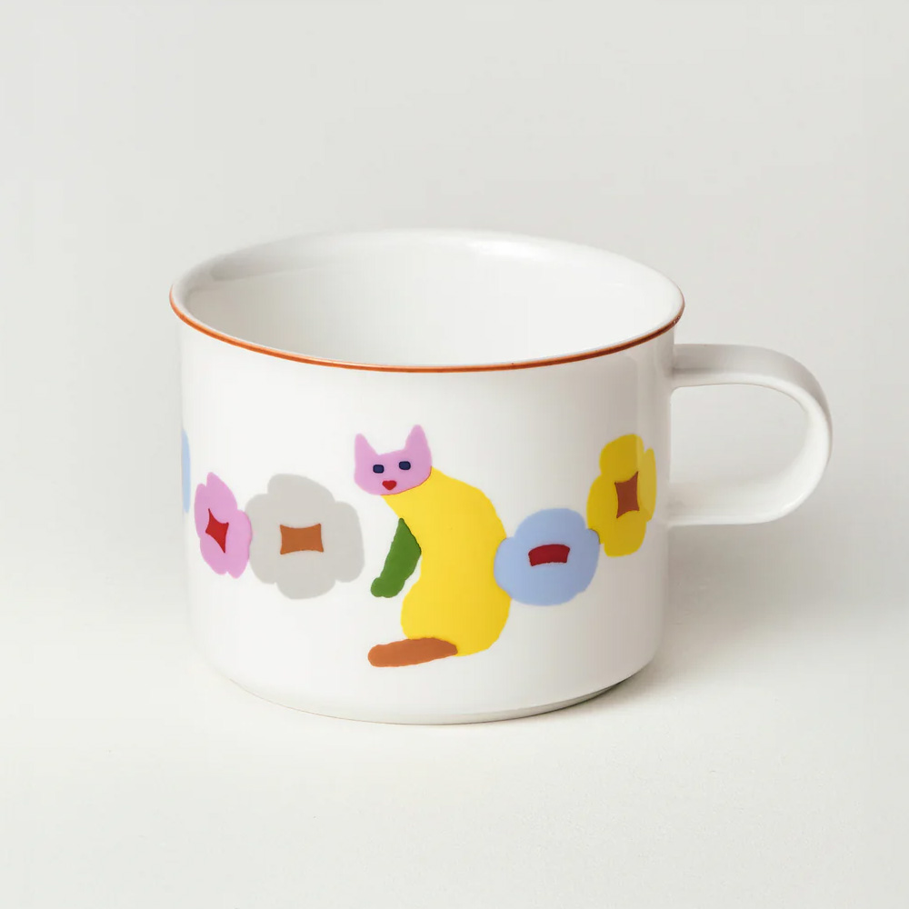 WARMGREY TAIL MUG CATS & FLOWERSのイメージ写真16