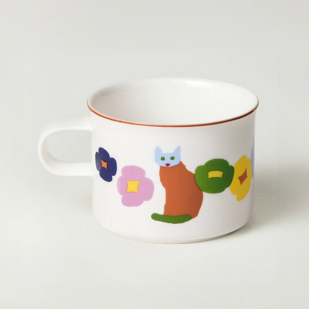 WARMGREY TAIL MUG CATS & FLOWERSのイメージ写真17
