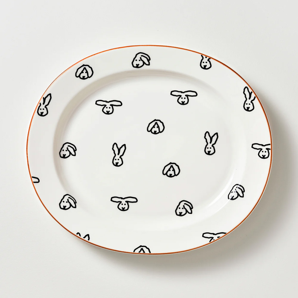 WARMGREY TAIL OVAL PLATE BUNNY BUNNYのイメージ写真05