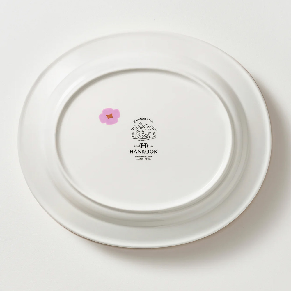 WARMGREY TAIL OVAL PLATE CATS & FLOWERSのイメージ写真17