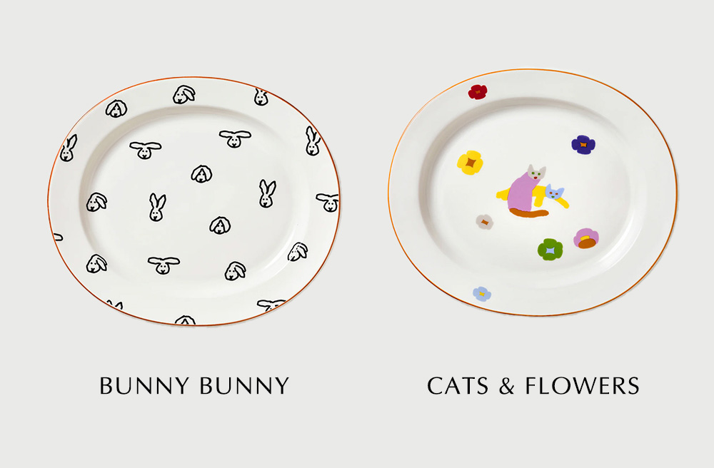 WARMGREY TAIL OVAL PLATEのバリエーション