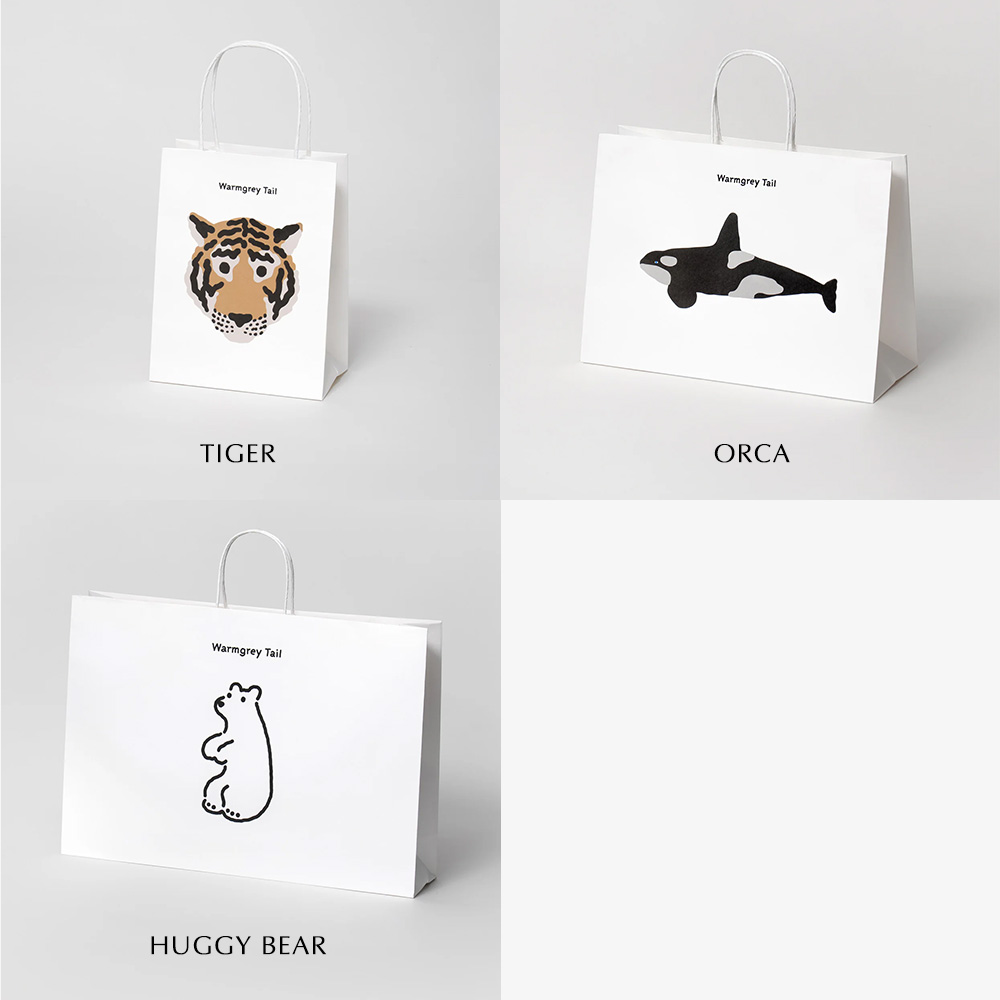 WARMGREY TAIL SHOPPING BAGのバリエーション