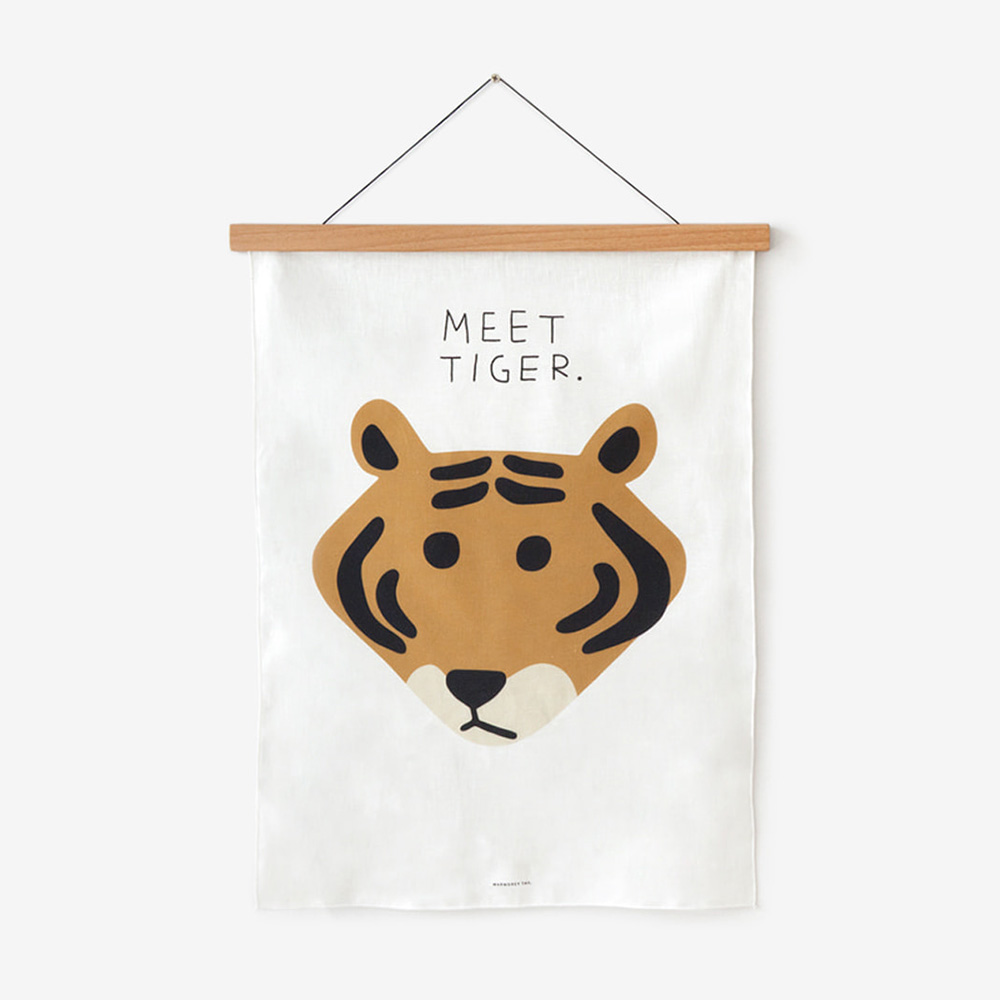 WARMGREY TAILのSMALL FABRIC MEET TIGER - WHITE
