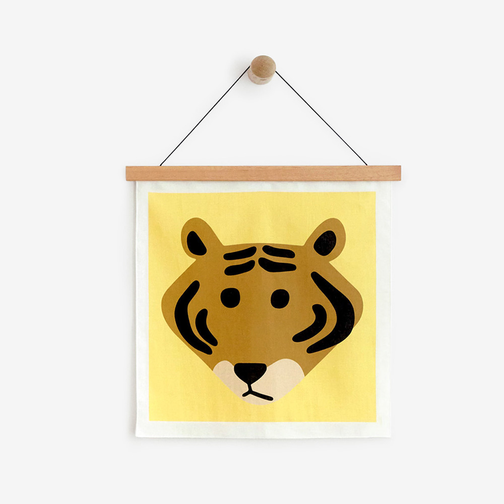 WARMGREY TAILのSMALL FABRIC MEET TIGER - YELLOW