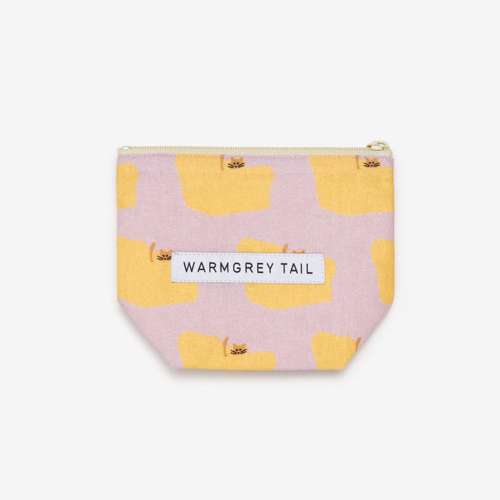 WARMGREY TAIL STANDING POUCH ARMCHAIR - YELLOW ON PINK/Sのイメージ写真