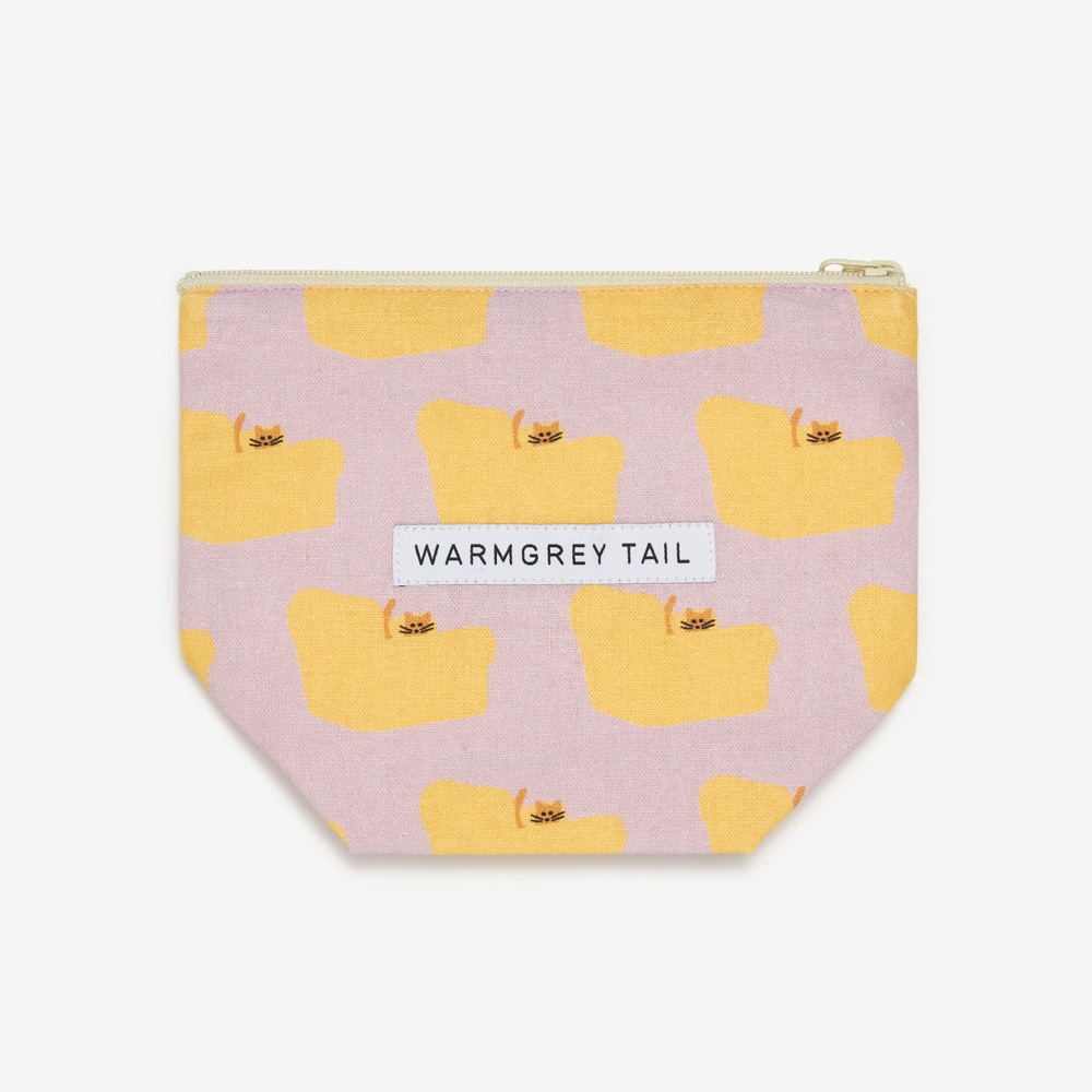 WARMGREY TAIL STANDING POUCH ARMCHAIR - YELLOW ON PINK/Mのイメージ写真